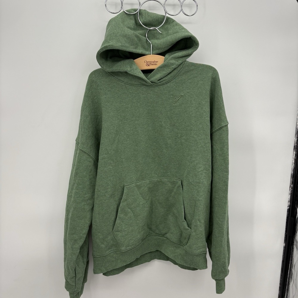 Gymshark Hoodie Unisex Medium Rest Day Sweats Pullover Kangaroo‎ Pocket Green
